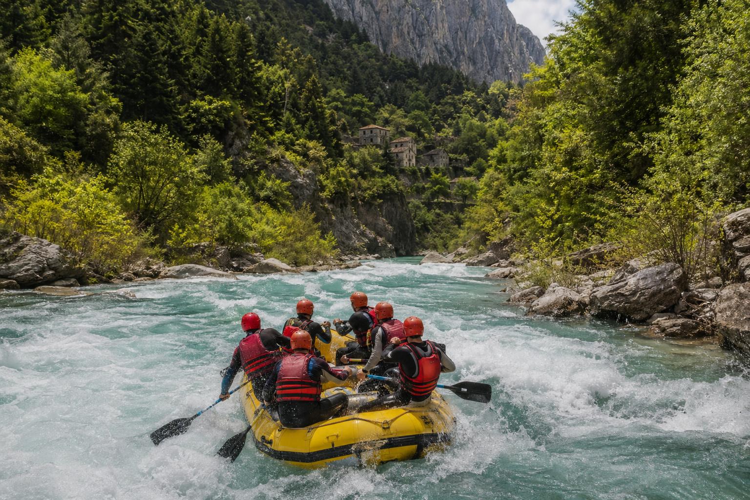 Πλήρωμα rafting στον Καρπενησιώτη